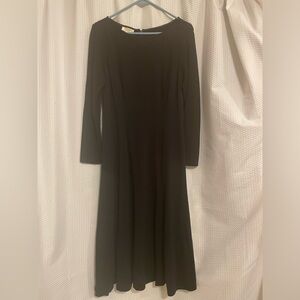 Talbots Petites black long sleeve A-line dress size petite 6